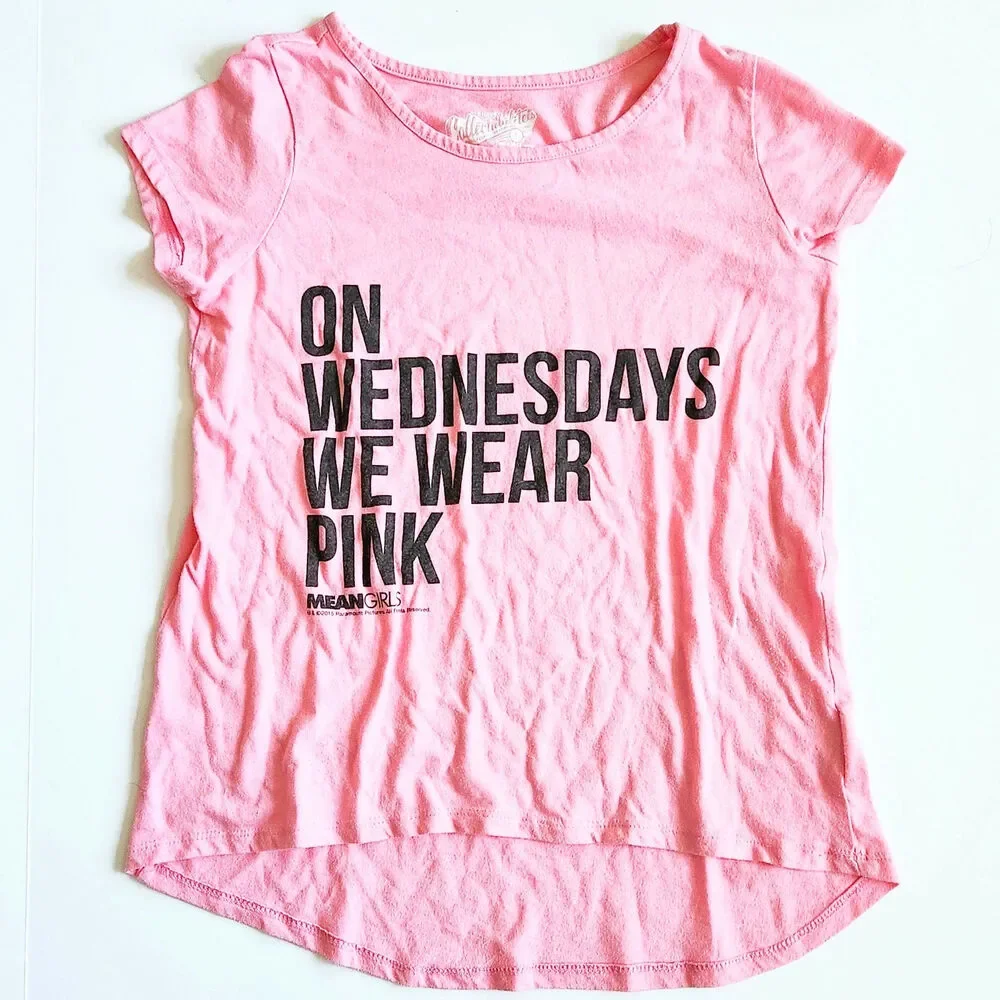 Old Navy Licensed Mean Girls Tee “On Wednesdays We Wear Pink” | Girls 10-12